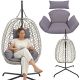 COCOON HANGING CHAIR WITH FRAME 195CM LIGHT GRAY 120KG