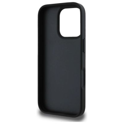 7. DKNY Texture Pattern Tonal Stripe iPhone 16 Pro Max Case - Black