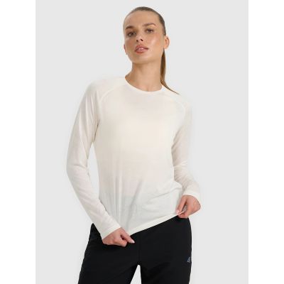 Women's quick-drying trail running longsleeve 4F 4FWAW25TFLOF415-11S