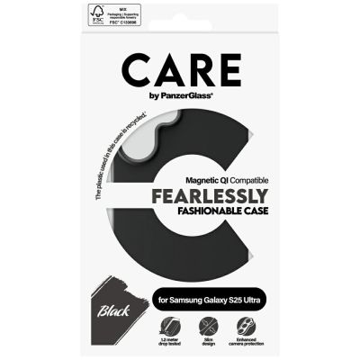 4. CARE by PanzerGlass Fashion QI Case for Samsung Galaxy S25 Ultra - Black