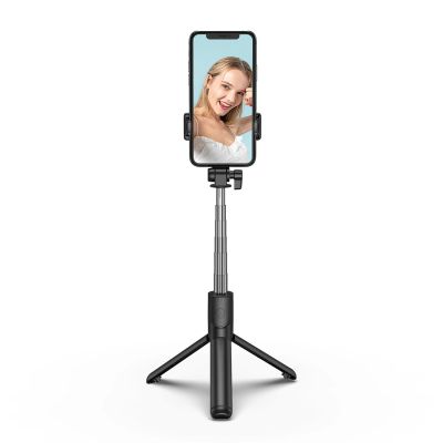 3. Selfie stick WHS1Y telescopic tripod 1m with phone holder - black