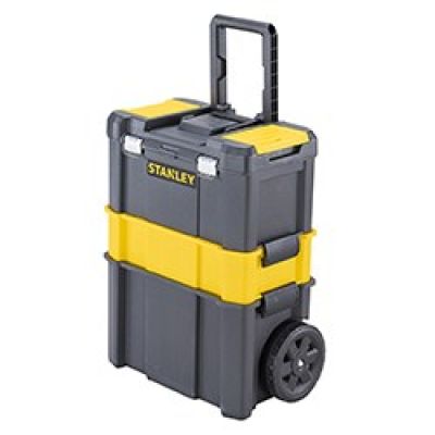 9. Stanley Essential Hard Tool Case Plastic Gray, Yellow