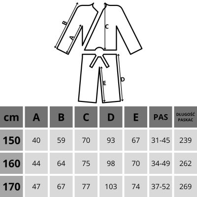 4. KIMONO ENERO PROFESSIONAL KARATE 150CM 8OZ