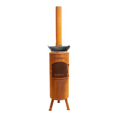 22. BF Bongiano LP rusty garden fireplace