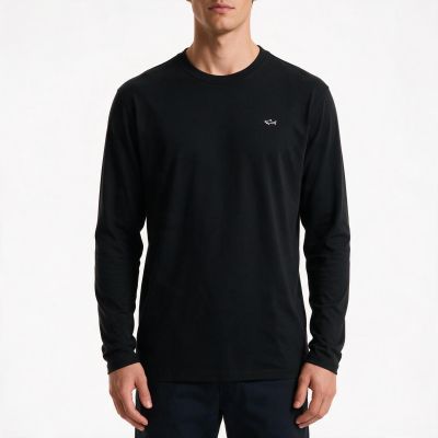 7. Paul&Shark Men's Cotton T-shirt Black 99311006-11 - Classic Cut, Logo