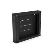 Rear section 100 mm (hinged/tilting) for two-section cabinets SW-6U-600-450-01-C, black ALANTEC
