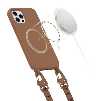 3. Tech-Protect MagNecklace MagSafe Case for iPhone 12 / 12 Pro - Brown