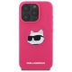 3. Karl Lagerfeld Silicone Choupette Head MagSafe iPhone 16 Pro Case - Pink