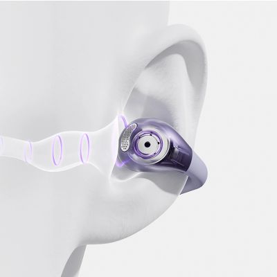 8. OWS QCY Crossky C30 Earphones with Clip IPX4 Bluetooth 5.4 - Purple