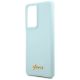 4. Guess GUHCS21LLSLMGLB S21 Ultra G998 blue/blue hardcase Silicone Script Metal Logo
