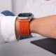 7. Tech-Protect Nylon Sport Band for Apple Watch 44 / 45 / 46 / 49 mm - Orange
