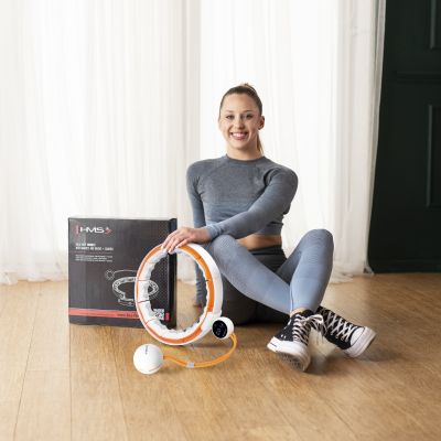 18. HHM21 HULA HOP WHITE/ORANGE WITH MAGNETS, TPE PROTECTION AND WEIGHT + HMS COUNTER