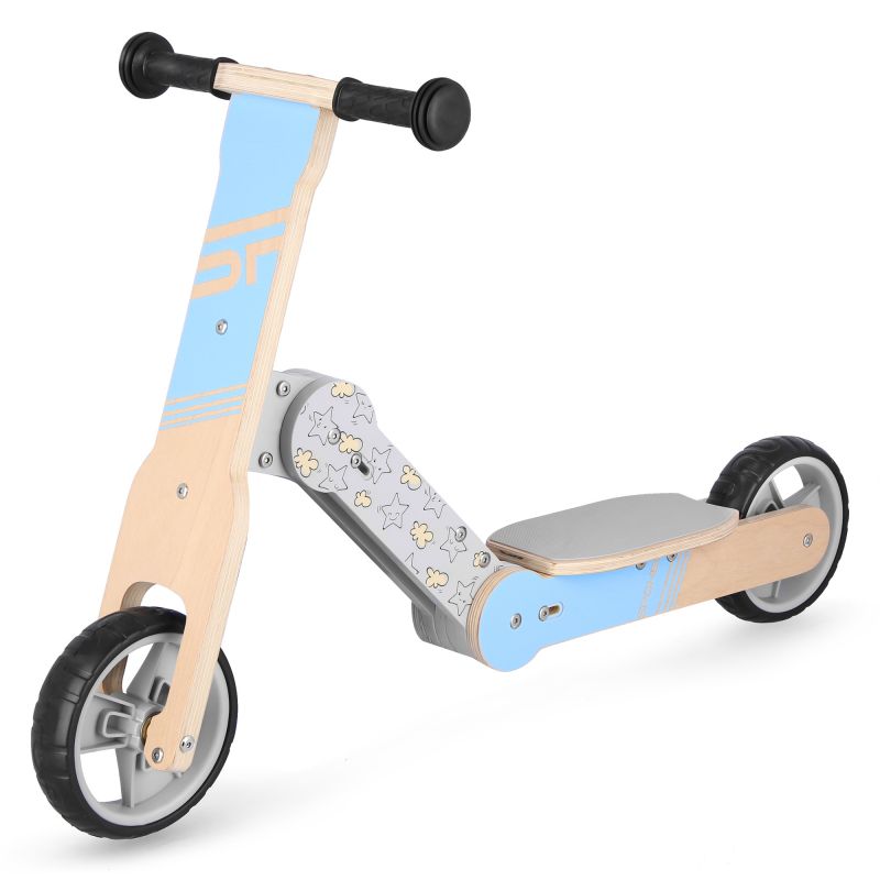 3. Spokey WOO-RIDE MULTI 940906 2-in-1 balance bike and children's scooter, blue