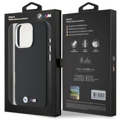 8. BMW M Smooth Full Wrapped Metal MagSafe Case for iPhone 16 Pro Max - Black