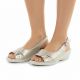5. Women's gold wedge sandals eVento 7028