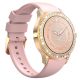 4. VELTORI VT360-1 Women's Smartwatch Pink Silicone Strap