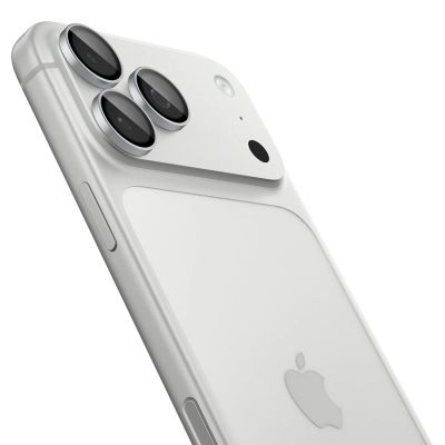 Spigen Optik Pro GLAS.TR EZ FIT 2-Pack Tempered Glass Camera Screen Protector for iPhone 18 Pro / 18 Pro Max - Silver
