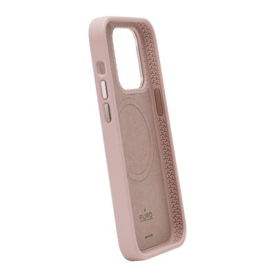 3. Puro Icon Mag Pro MagSafe Silicone Case for iPhone 15 Pro - Pink