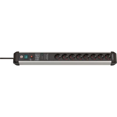 Brennenstuhl 1391010800 surge protector, aluminum (elok), black