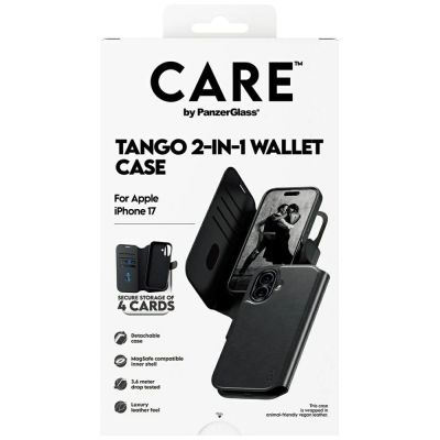 5. CARE by PanzerGlass Feature Tango 2in1 Wallet Case MagSafe for iPhone 17 - Black