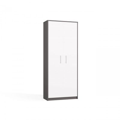 12. CLOSED SHELVING OLIV 2D ANTHRACITE/WHITE SET