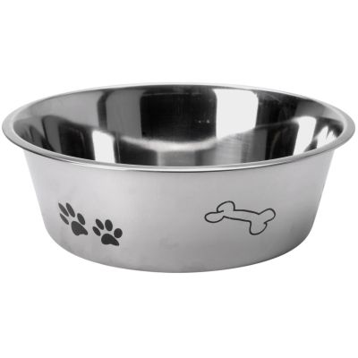 7. DOG BOWL STAINLESS STEEL 24CM