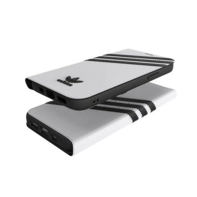 5. Adidas OR Booklet Case PU for iPhone 12 / 12 Pro 6.1" - white and black