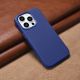 14. iCarer Litchi Premium Leather Case iPhone 14 Pro Max Magnetic Leather Case with MagSafe Dark Blue (WMI14220712-DB)