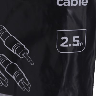 4. GEMBIRD CCA-458-2.5M cable (2x Cinch M - Mini Jack M; 2.5m; black)