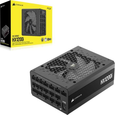 7. Corsair HX1200 Power Supply Module 1200W 24-pin ATX ATX Black