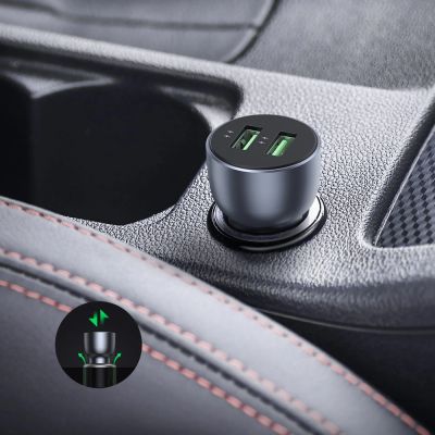 6. Ugreen fast car charger 2x USB 36W Quick Charge SCP FCP AFC gray (CD213 10144)