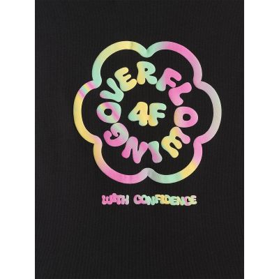 9. Girls' loose T-shirt with print 4F 4FJRSS26TTSHF4137-020S