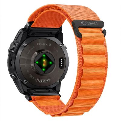 Tech-Protect Nylon Pro Strap for Garmin Fenix 5X / 5X Plus / 6X / 6X Pro / 7X / 8 / 8 Pro / 9 / 9 Pro (51 mm) – Orange