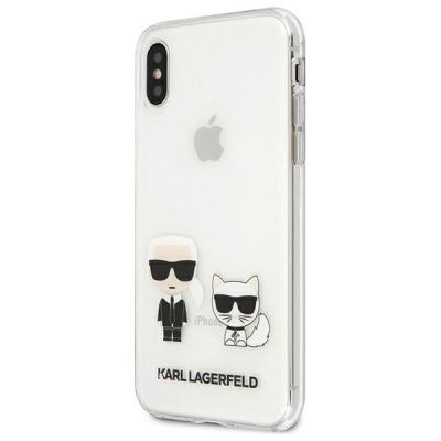 2. Karl Lagerfeld Karl & Choupette iPhone Xs Max Case - Transparent