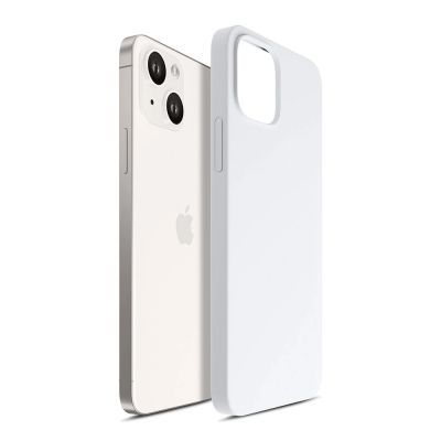 8. 3mk Hardy Silicone MagCase for iPhone 14 Plus - White
