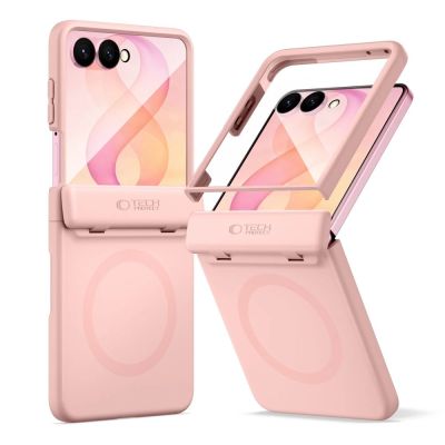 Tech-Protect Kevlar Aura MagSafe Case for Samsung Galaxy Z Flip 8 - Pink