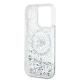 7. Karl Lagerfeld Liquid Glitter Karl Head MagSafe case for iPhone 15 Pro - transparent