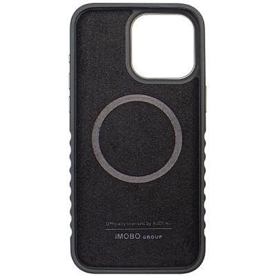 6. Audi Genuine Leather case with MagSafe for iPhone 14 Pro Max - black and red
