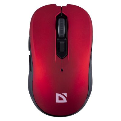 DEFENDER WIRELESS MOUSE GASSA MM-105 RF SILENT CLICK RED 52103