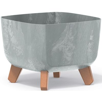 4. GRACIA SQUARE CONCRETE EFFECT FLOWER POT 24x24CM