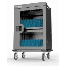 Manhattan 102353 Mobile Device Cabinet, Mobile Device Management Cart, Grey