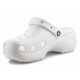 4. Crocs Classic Platform Glitter Clog W 207241-0WV Chalk