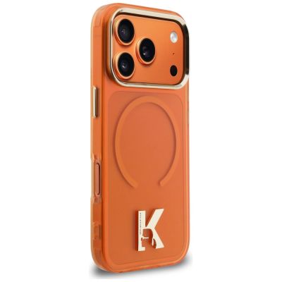 4. Karl Lagerfeld IML K Head Logo MagSafe Case for iPhone 17 Pro - Orange