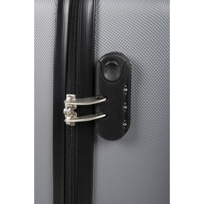 77. SET OF 3 SUITCASE 18, 22, 26 INCHES SILVER SLAZENGER