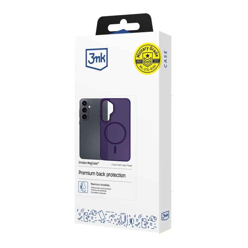 15. 3mk Smoke MagCase for iPhone 17 - purple-translucent