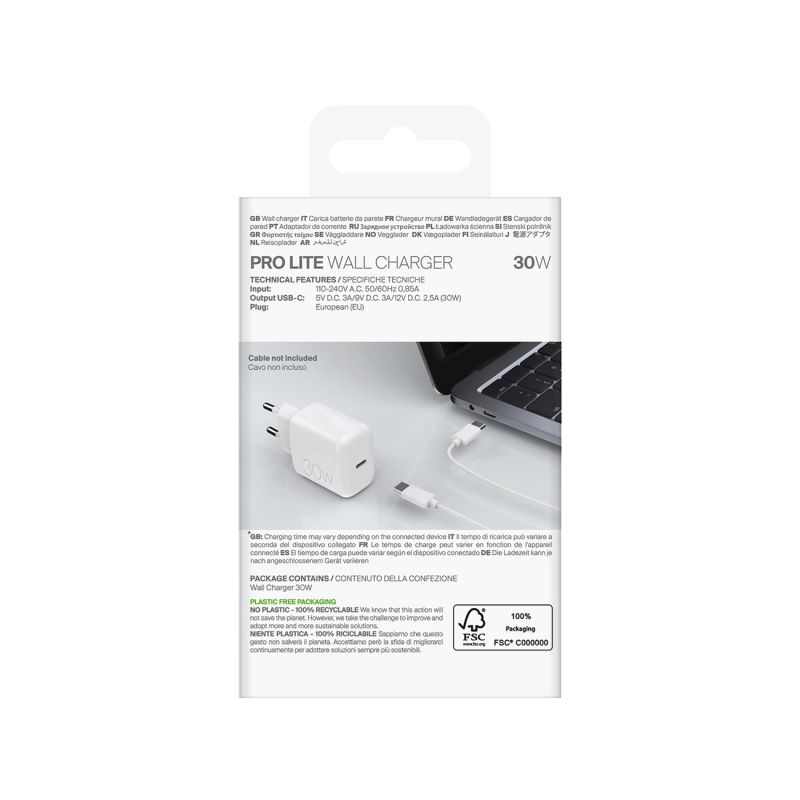 3. Puro PROLITE 30W USB-C Wall Charger - White