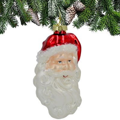 GLASS CHRISTMAS TREE ORNAMENT – SANTA CLAUS SASKA GIFT & DECOR