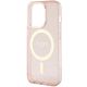 6. Guess GUHMP14LHCMCGP iPhone 14 Pro 6.1" pink/pink hardcase Glitter Gold MagSafe