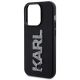 6. Karl Lagerfeld 3D Rubber Glitter Logo iPhone 15 Pro Case - Black