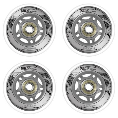 12. PU 64x24 82A WHITE (4 pcs.) + ABEC-7 (8 pcs.) NILS EXTREME SET